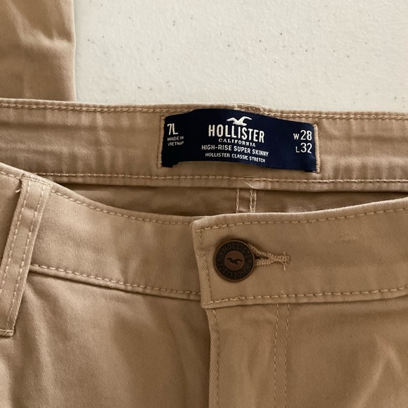 Hollister Jeans High-Rise Super Skinny Khaki Pants Classic Stretch Wmns Size 7L - Picture 11 of 11